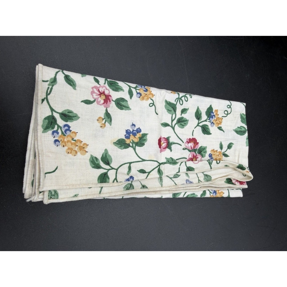 🌿 Longaberger Single Napkin – White Vine – Gently Used – Classic Table Linen 🧺